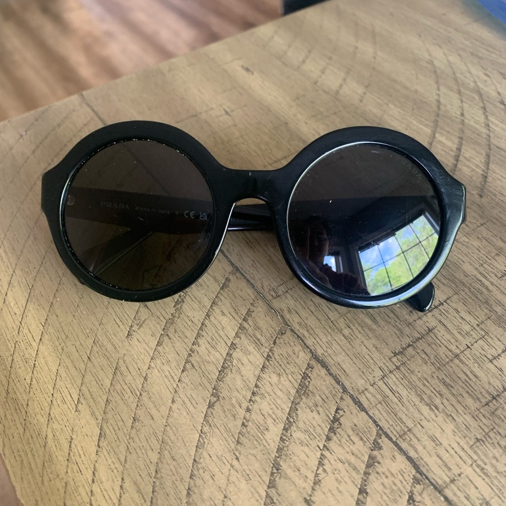 Prada Black Round Sunglasses